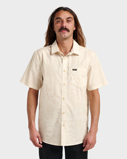 Makaha Classic Short Sleeve Shirt - Off White - Quick Silver