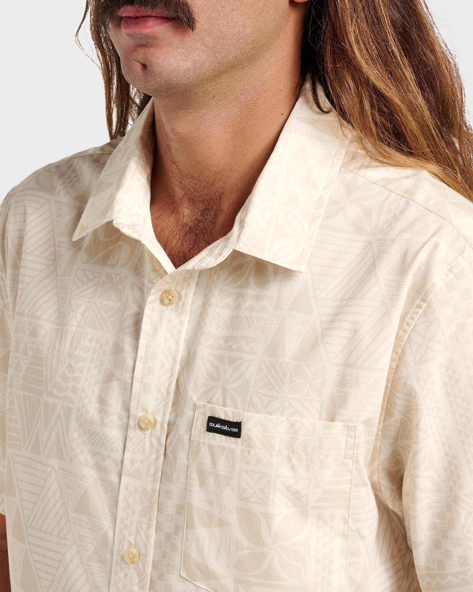 Makaha Classic Short Sleeve Shirt - Off White - Quick Silver