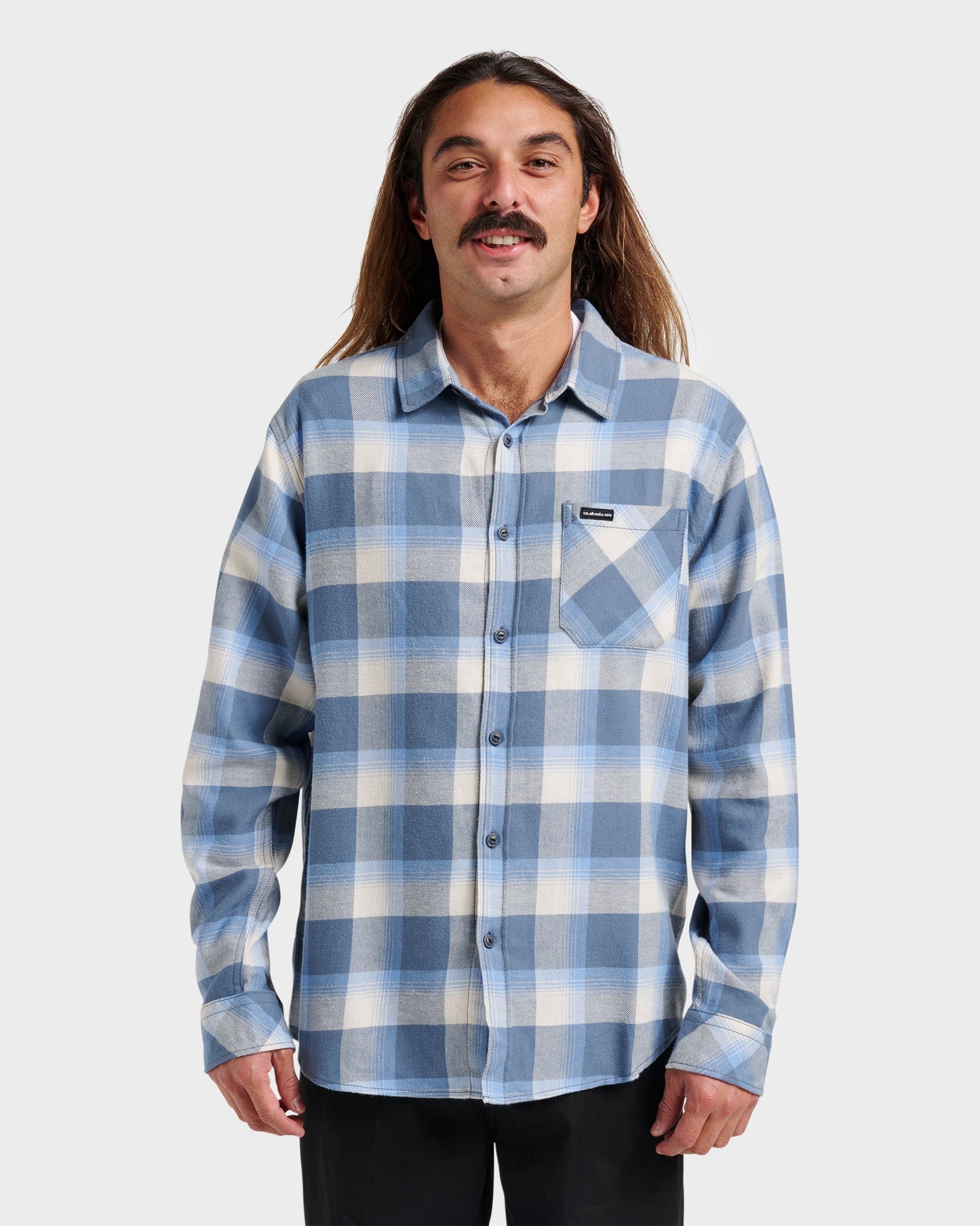 Penmar Check Flannel Shirt - China Blue - Quick Silver