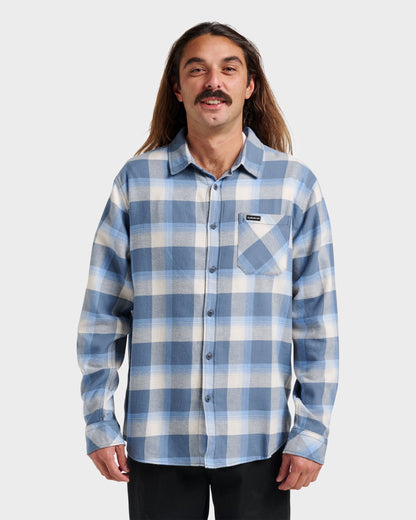 Penmar Check Flannel Shirt - China Blue - Quick Silver