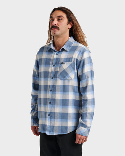 Penmar Check Flannel Shirt - China Blue - Quick Silver