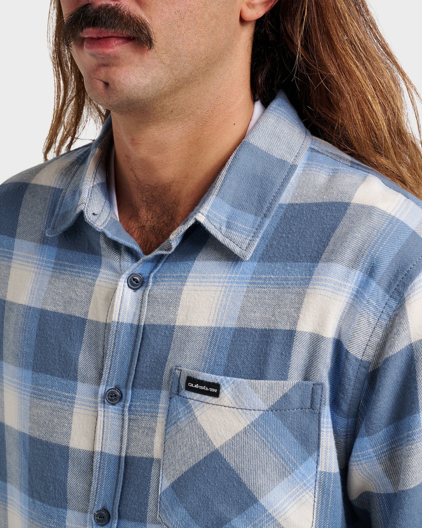 Penmar Check Flannel Shirt - China Blue - Quick Silver