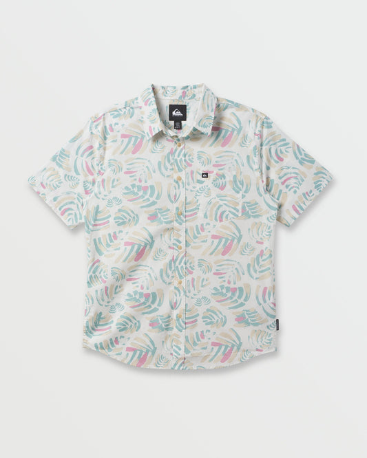 Shades Classic Stretch Short Sleeve Shirt - Off White - Quick Silver