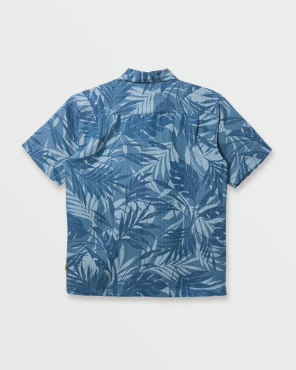Waterman Botanical Short Sleeve Shirt - Midnight Navy - Quick Silver