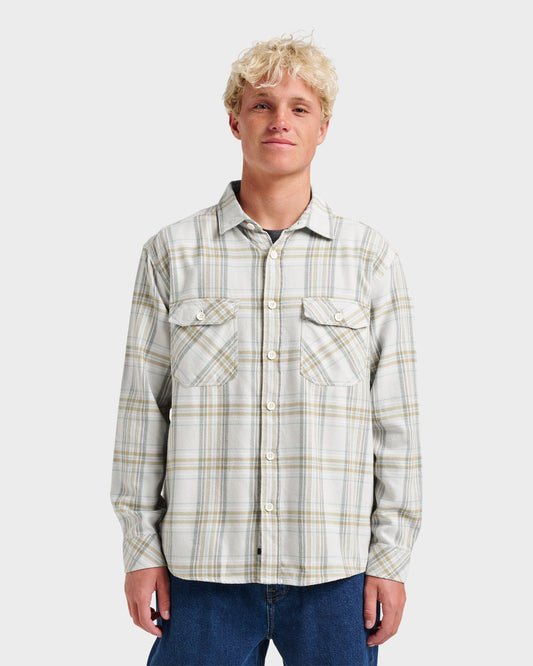 Waterman Bodie Flannel Shirt - Moonbeam - Quick Silver