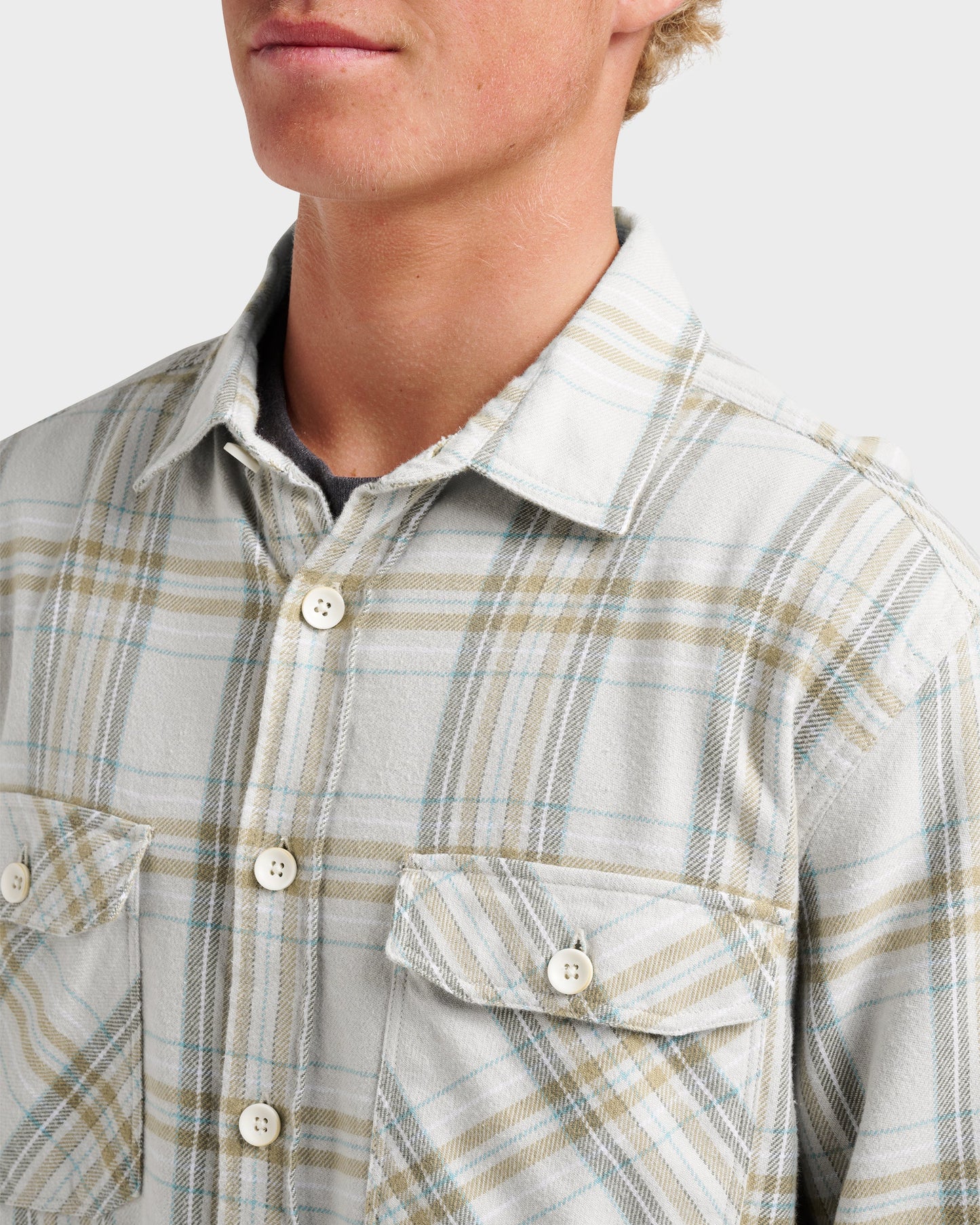 Waterman Bodie Flannel Shirt - Moonbeam - Quick Silver
