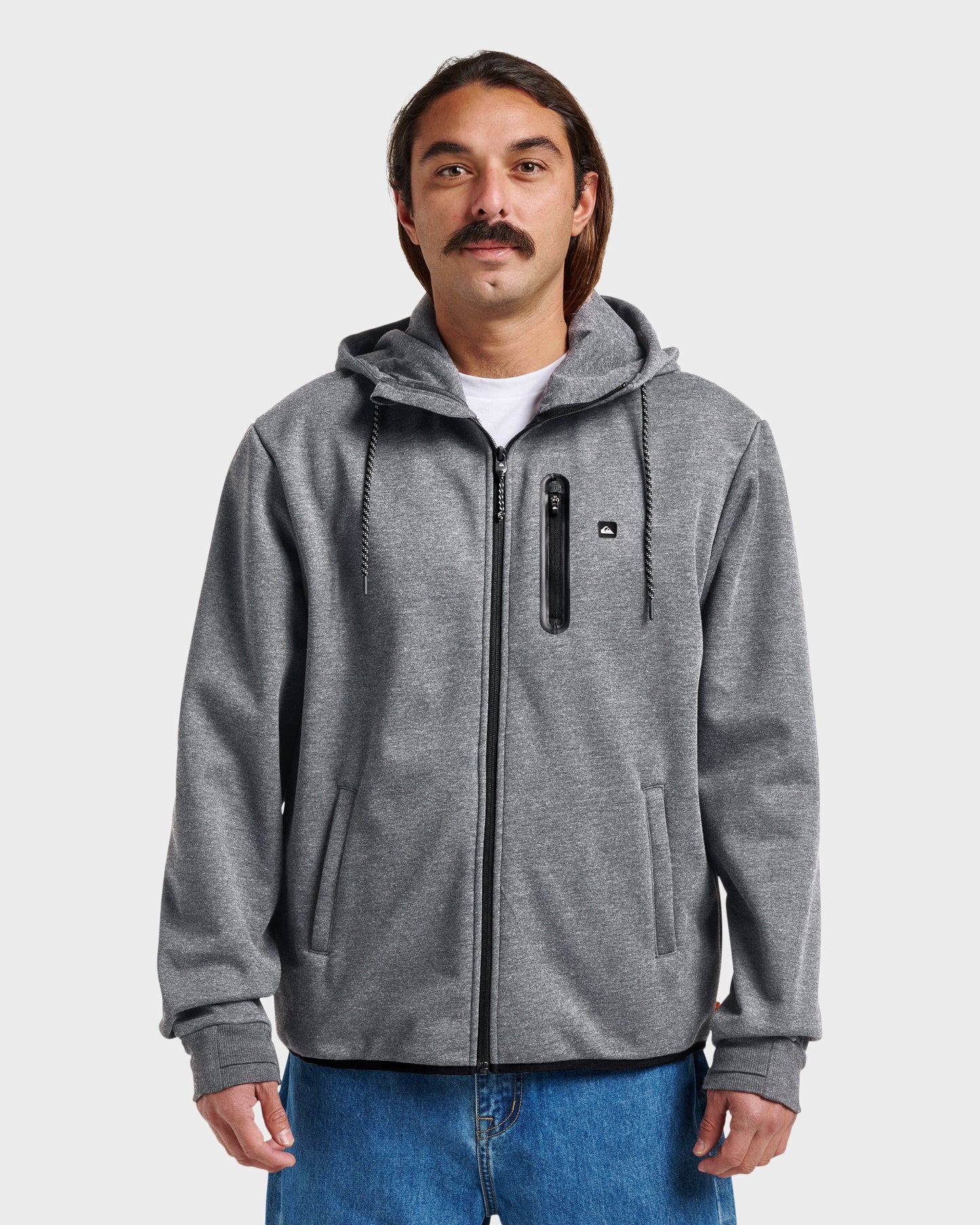 Waterman Departure Zip Sweatshirt - Phantom Heather - Quick Silver
