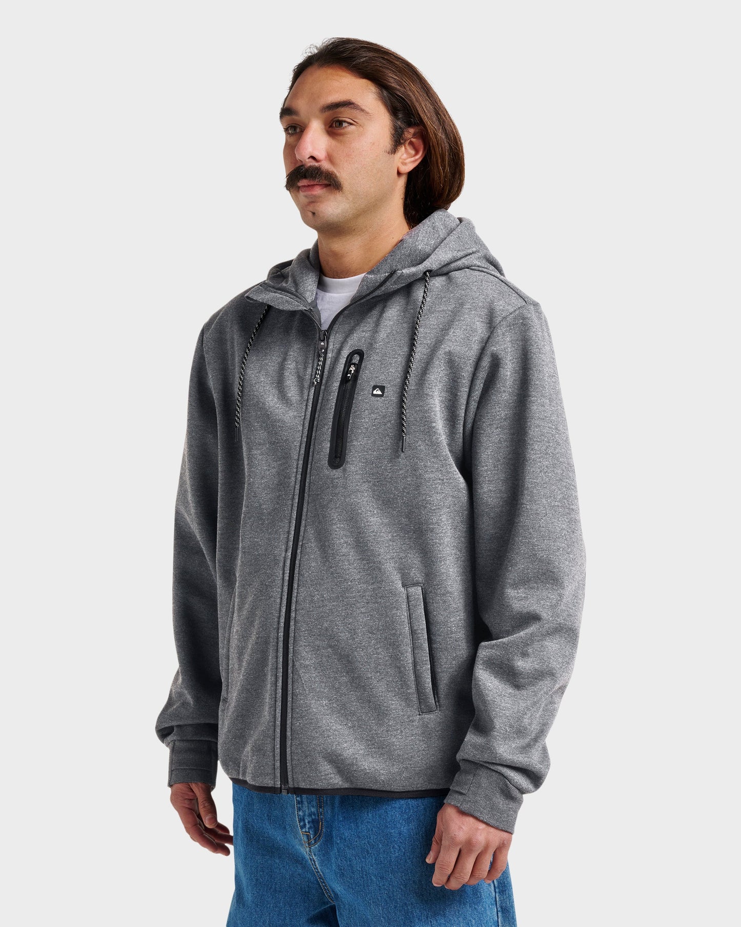 Waterman Departure Zip Sweatshirt - Phantom Heather - Quick Silver