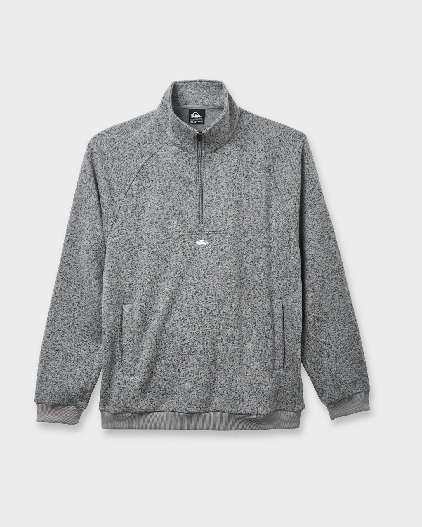Keller Half Zip Mock Sweatshirt - Smoked Gray Heather - Quick Silver