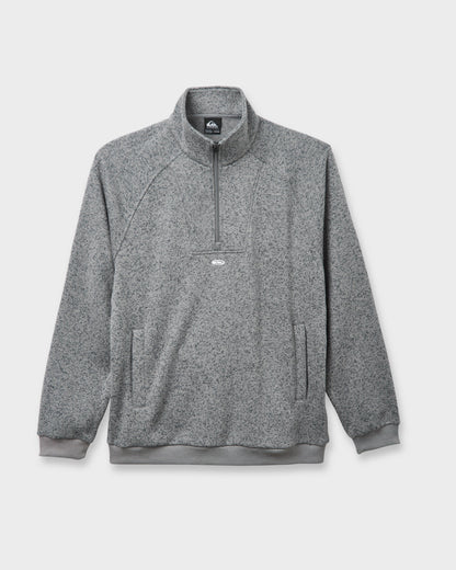Keller Half Zip Mock Sweatshirt - Smoked Gray Heather - Quick Silver