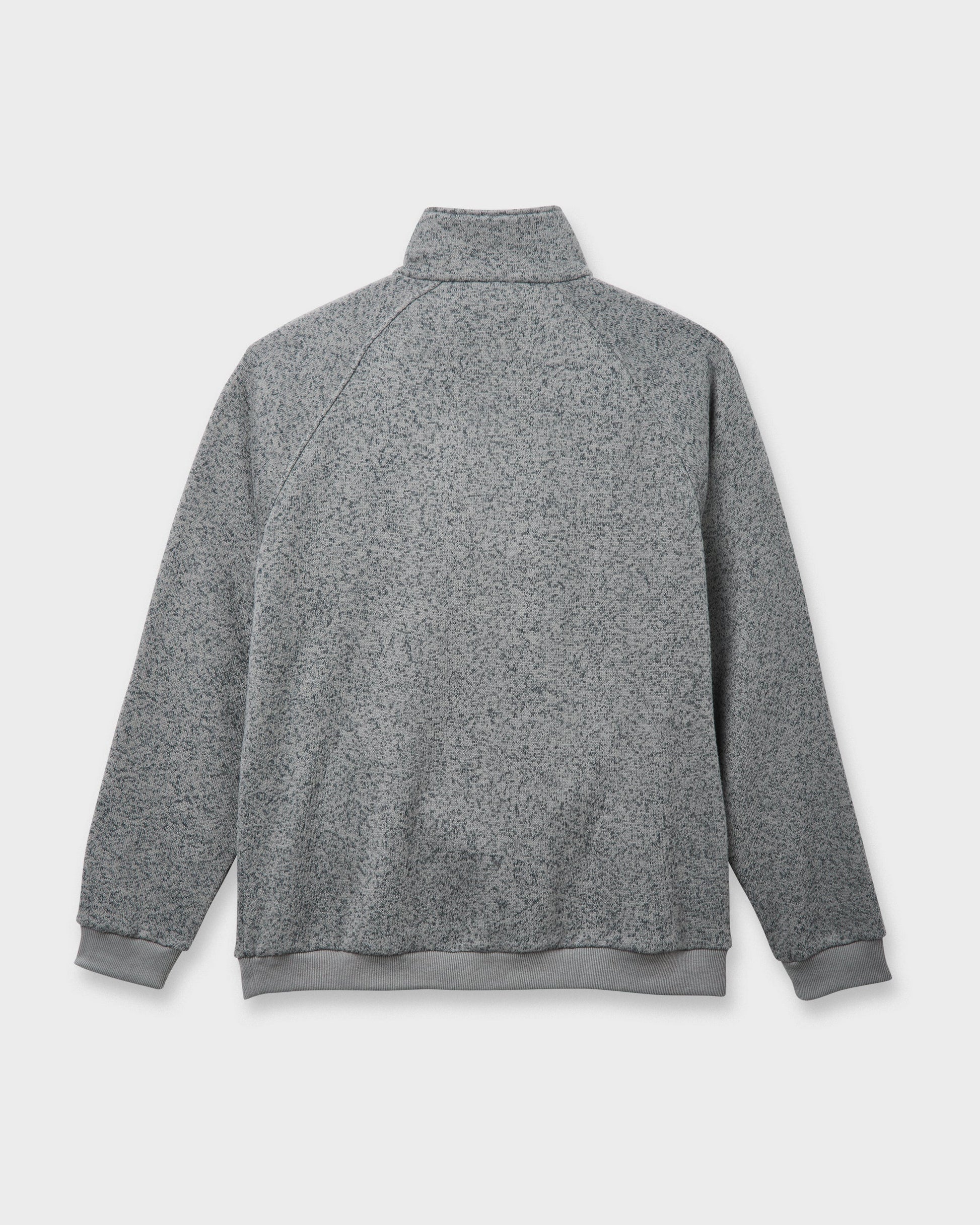 Keller Half Zip Mock Sweatshirt - Smoked Gray Heather - Quick Silver