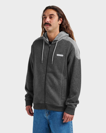 Keller Zip Hoodie - Black Heather - Quick Silver