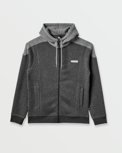 Keller Zip Hoodie - Black Heather - Quick Silver