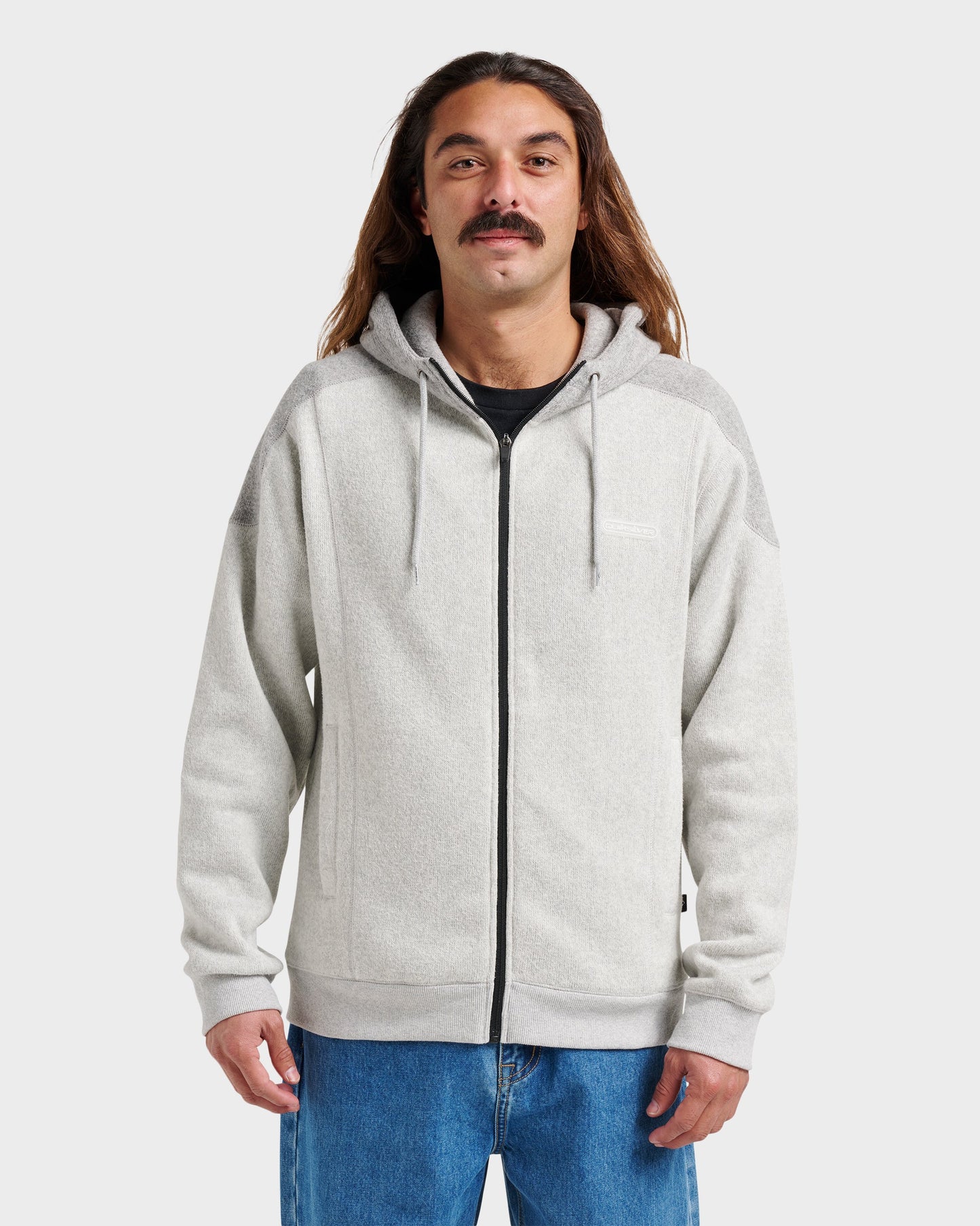 Keller Zip Hoodie - Light Gray Heather - Quick Silver