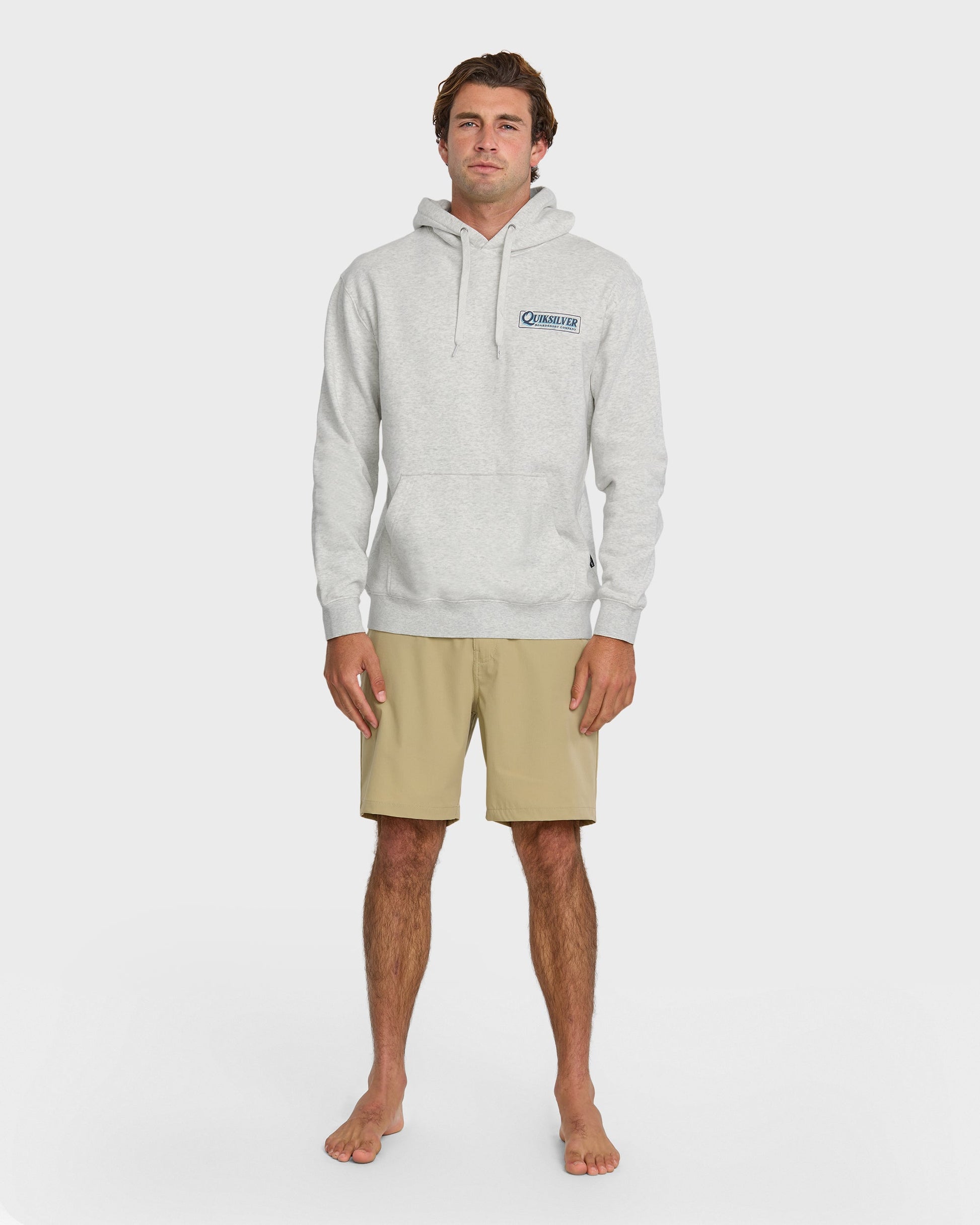 Graphic Hoodie - White/Heather - Quick Silver