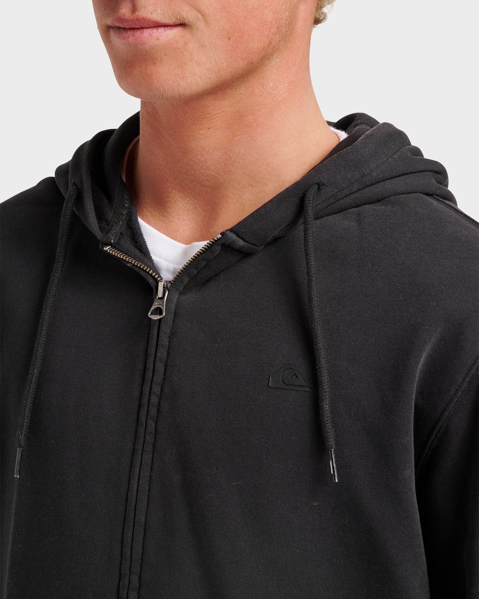 Saltwater Full Zip Hoodie - Black - Quick Silver