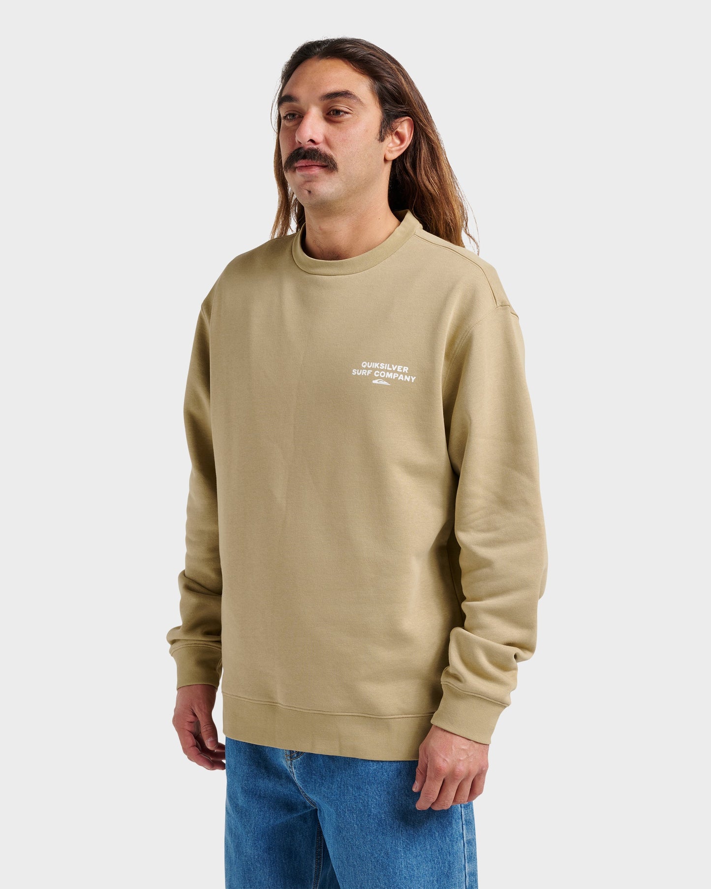 Graphic Crewneck Sweatshirt - Twill - Quick Silver