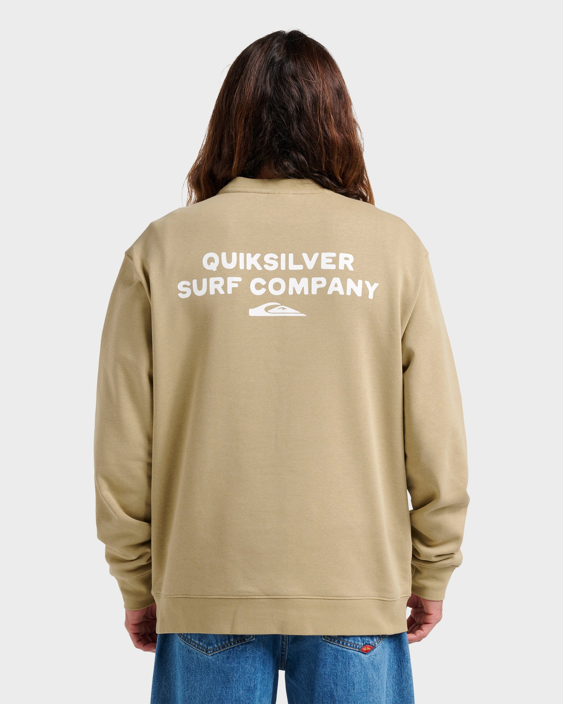 Graphic Crewneck Sweatshirt - Twill - Quick Silver