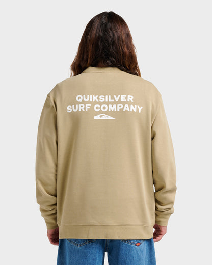 Graphic Crewneck Sweatshirt - Twill - Quick Silver