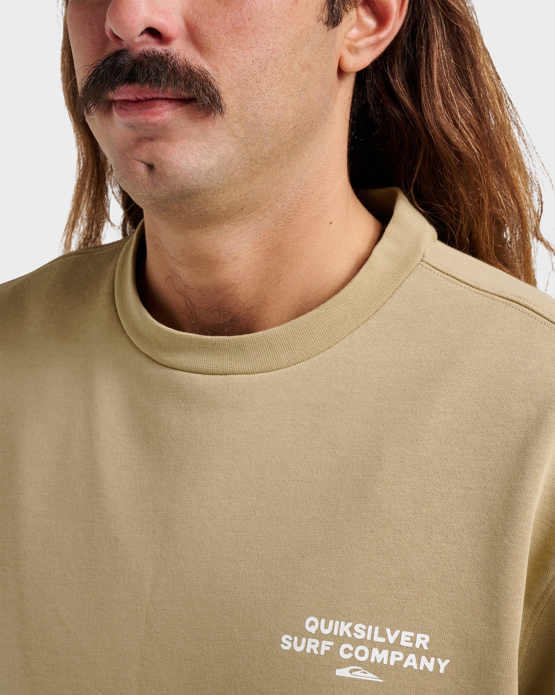 Graphic Crewneck Sweatshirt - Twill - Quick Silver