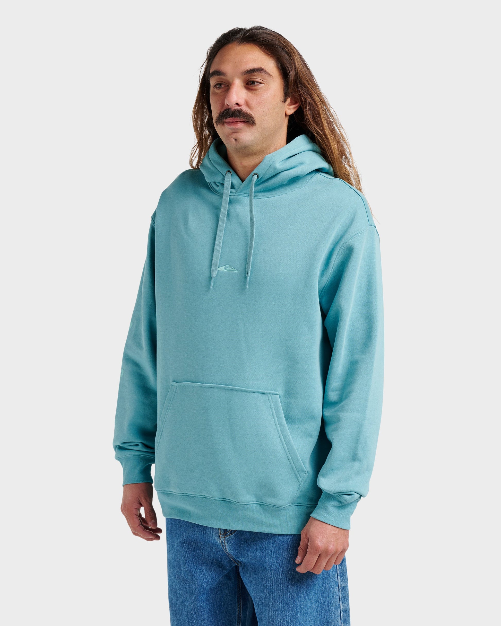 Passage Logo Hoodie - Dusty Turquoise - Quick Silver