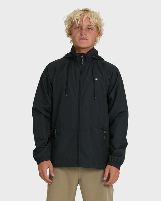 Waterman Shell Shock Water-Resistant Windbreaker - Black - Quick Silver