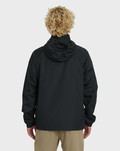 Waterman Shell Shock Water-Resistant Windbreaker - Black - Quick Silver