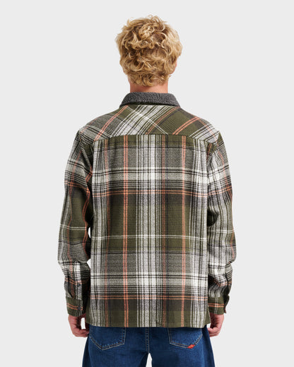 Campo Zip Flannel Shirt - Grape Leaf - Quick Silver