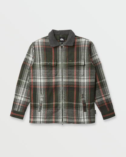 Campo Zip Flannel Shirt - Grape Leaf - Quick Silver