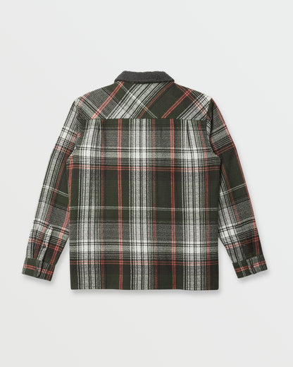 Campo Zip Flannel Shirt - Grape Leaf - Quick Silver
