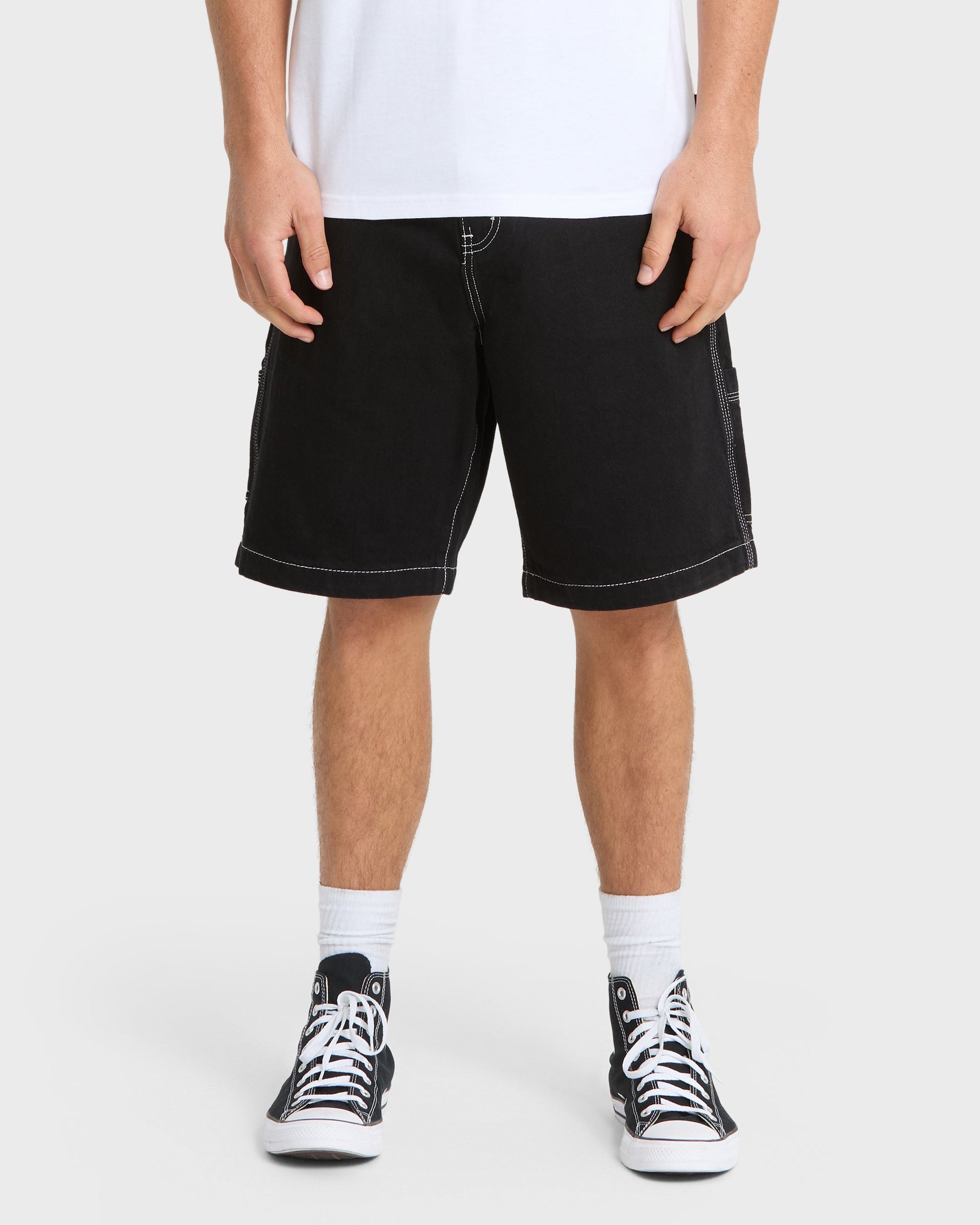 Mercury Carpenter Denim Short - Black - Quick Silver