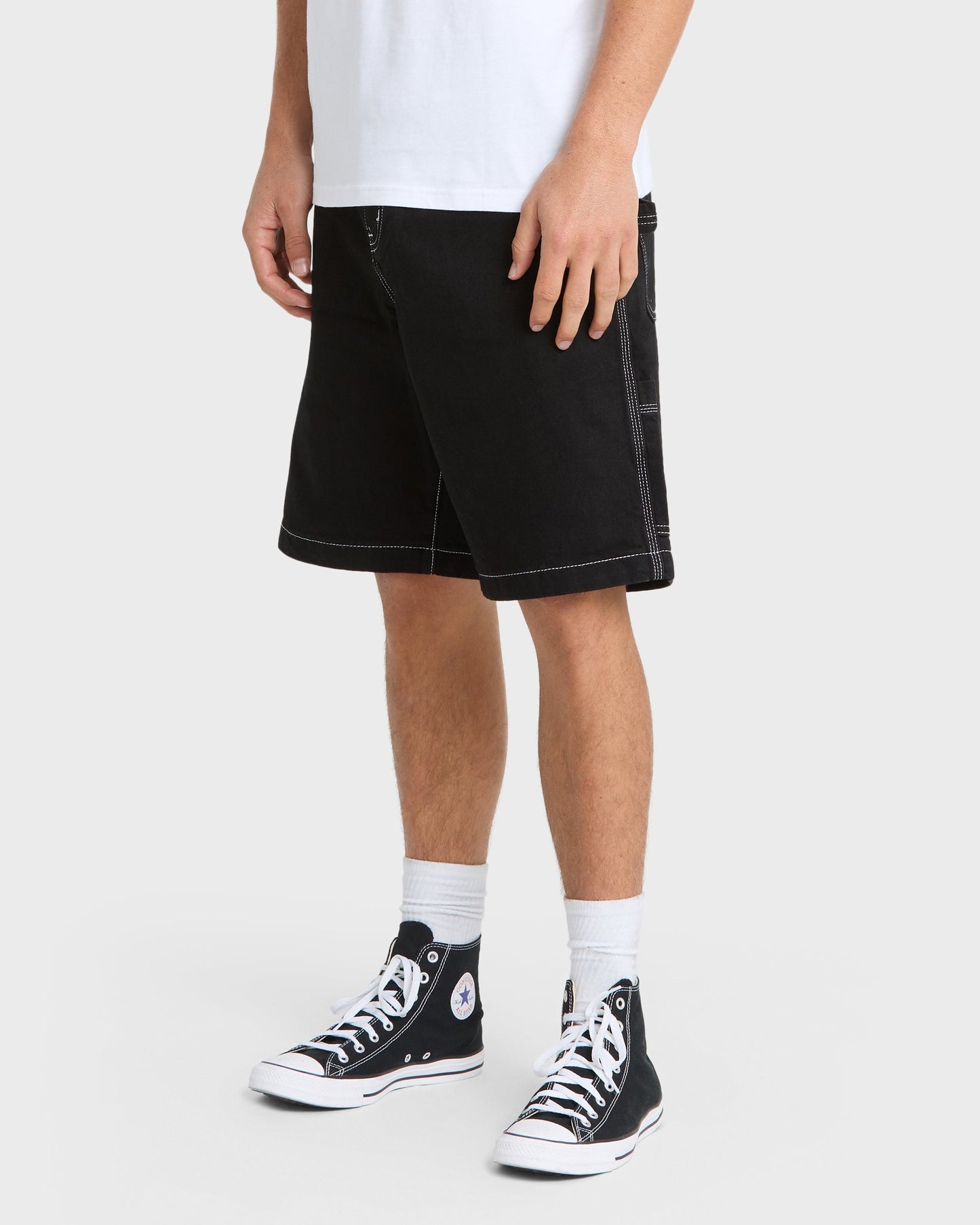 Mercury Carpenter Denim Short - Black - Quick Silver