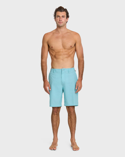 Union Heather 20" Amphibian Hybrid Shorts - Aqua Blue - Quick Silver
