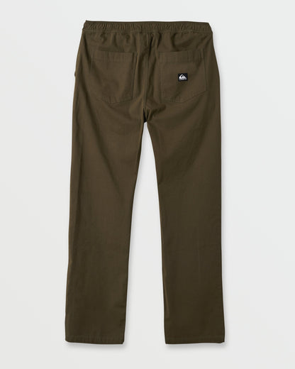 Stretch Canvas Beach Pants - Army - Quick Silver