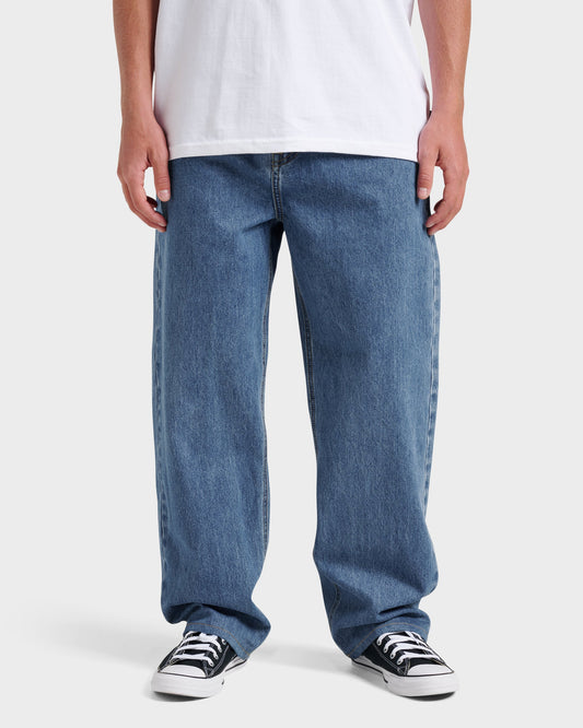Baggy Denim Pants - Medium Indigo - Quick Silver