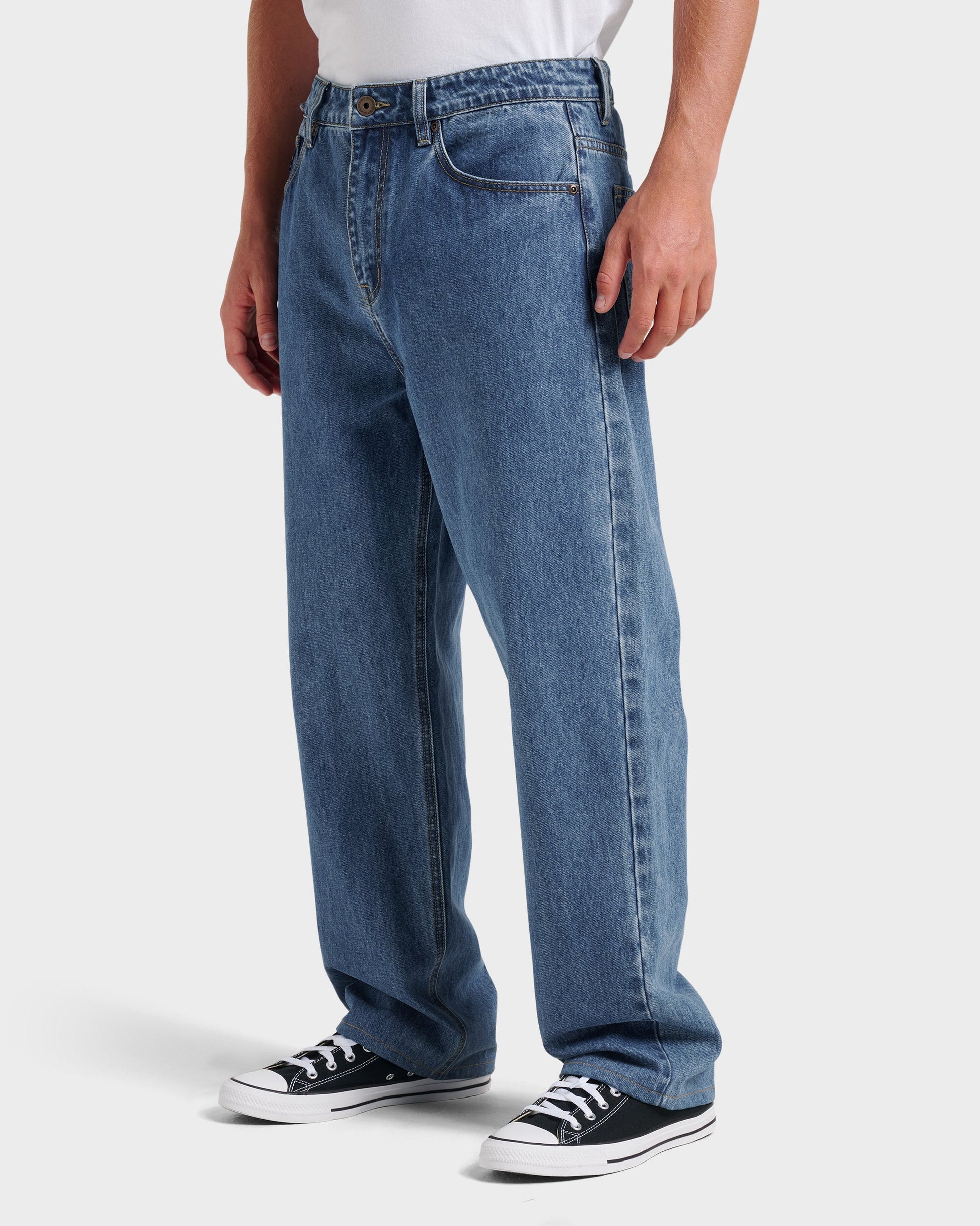Baggy Denim Pants - Medium Indigo - Quick Silver