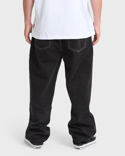 Baggy Denim Pants - Black Wash - Quick Silver