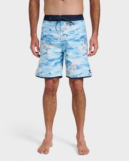 Surfsilk Tropical Surf 19" Boardshorts - Total Eclipse - Quick Silver