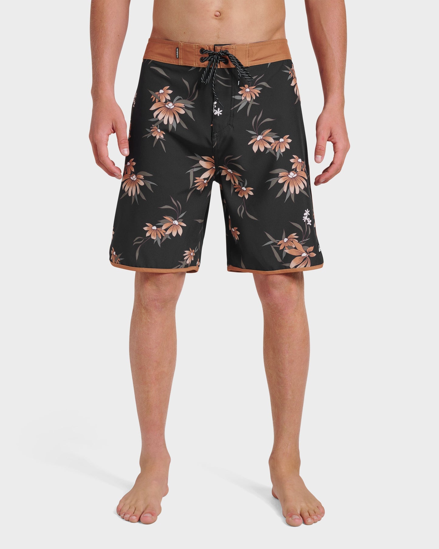 Surfsilk Costal Flora 19" Boardshorts - Black - Quick Silver