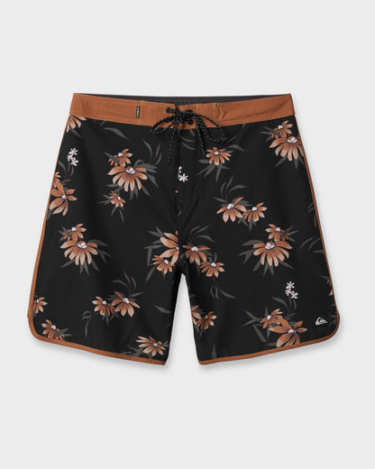 Surfsilk Costal Flora 19" Boardshorts - Black - Quick Silver