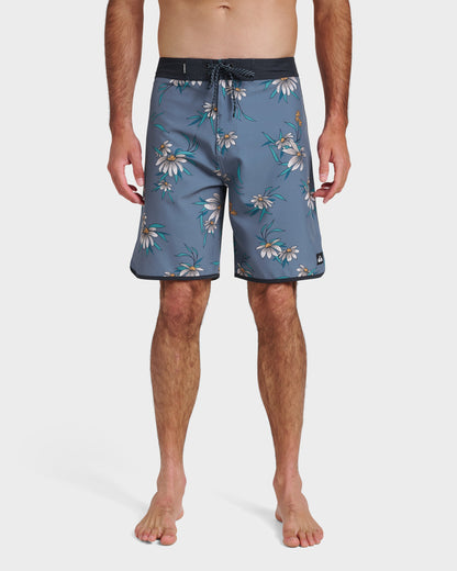 Surfsilk Costal Flora 19" Boardshorts - China Blue - Quick Silver