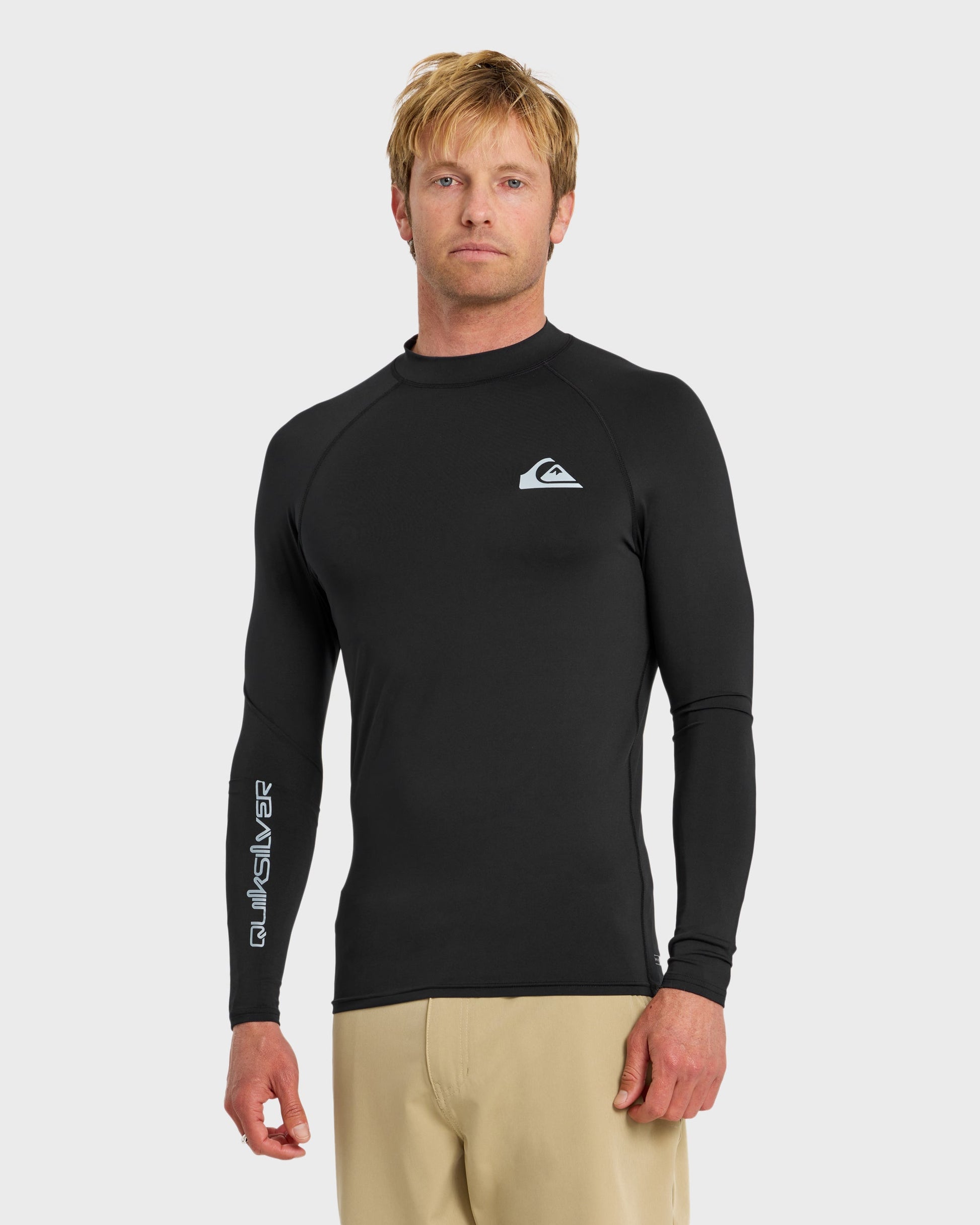 Everyday UPF 50 Long Sleeve Rashguard - Black - Quick Silver