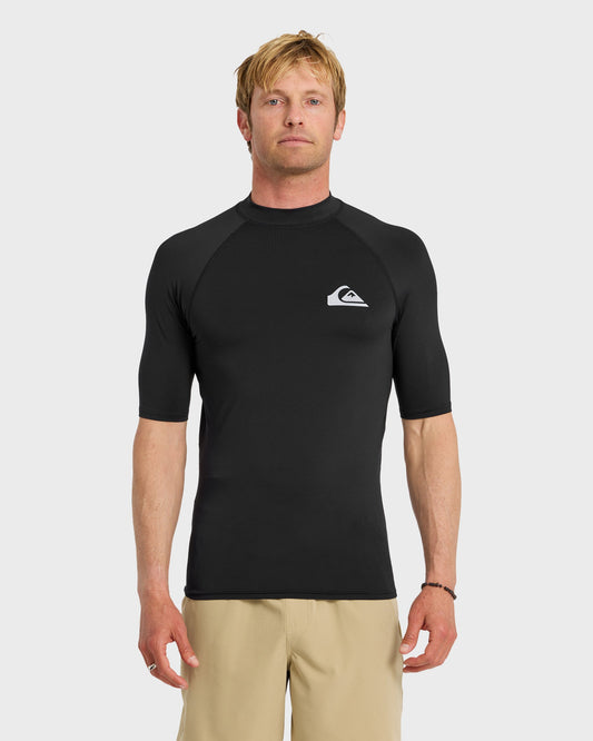 Everyday UPF 50 Short Sleeve Rashguard - Black - Quick Silver