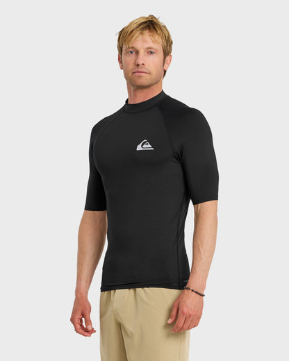 Everyday UPF 50 Short Sleeve Rashguard - Black - Quick Silver