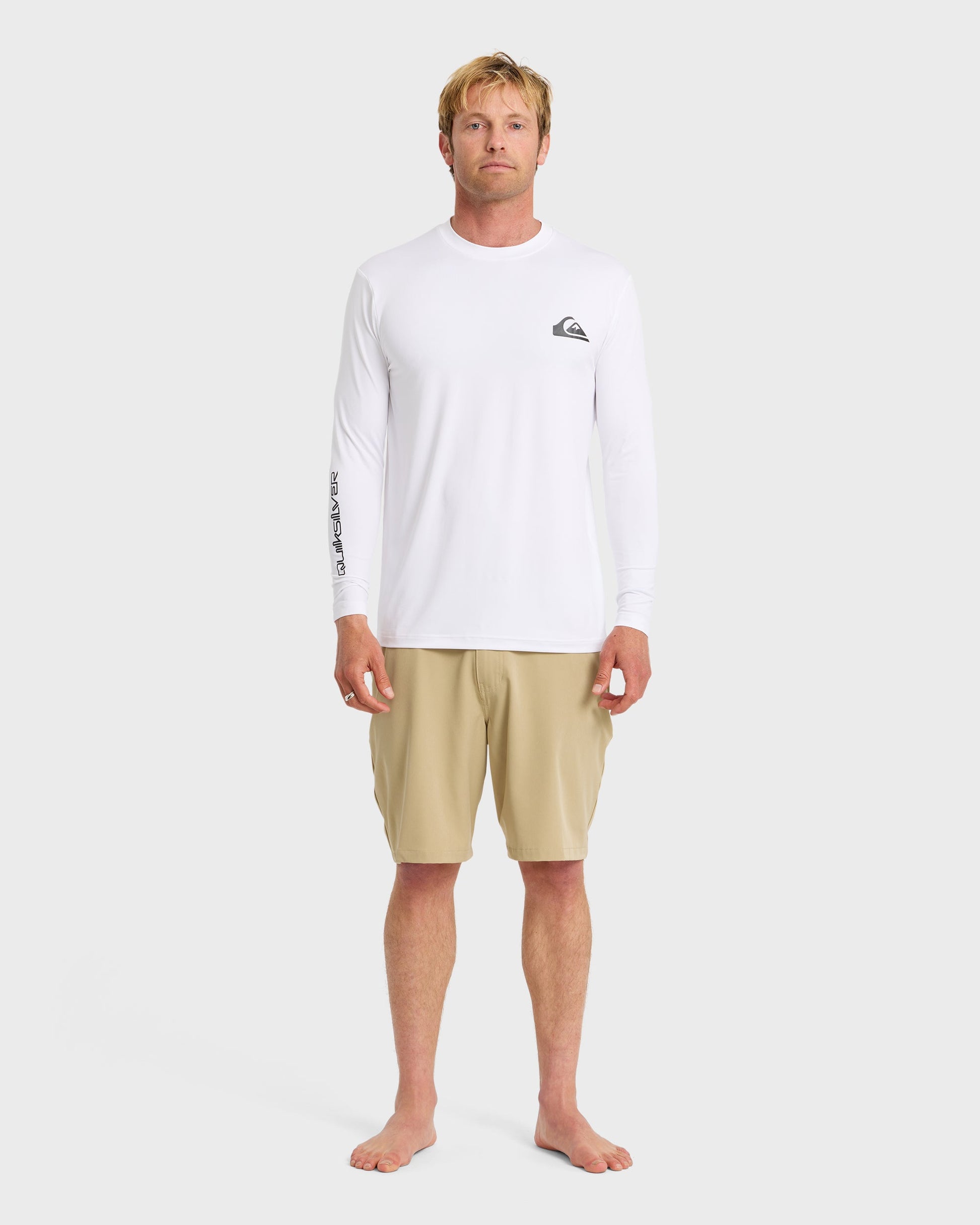 Everyday Long Sleeve Surf Tee - White - Quick Silver