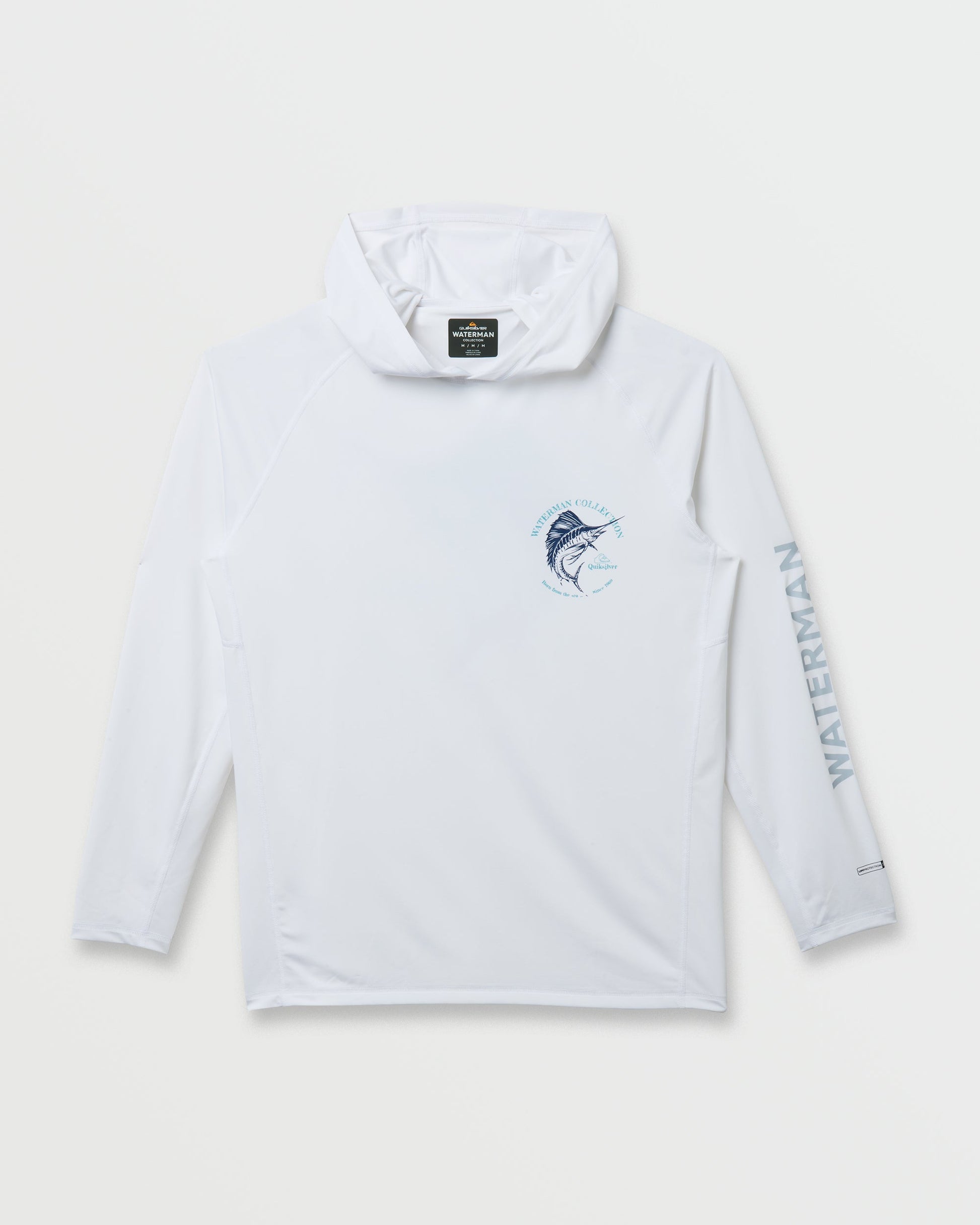 Waterman Marley Hooded Surf Tee - White - Quick Silver