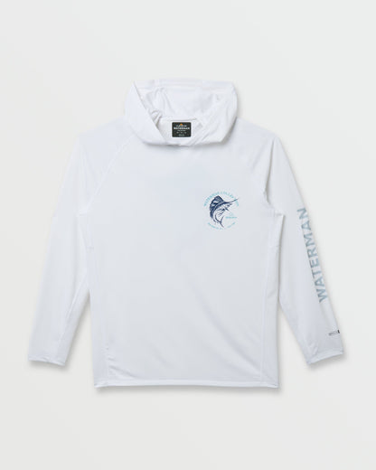 Waterman Marley Hooded Surf Tee - White - Quick Silver