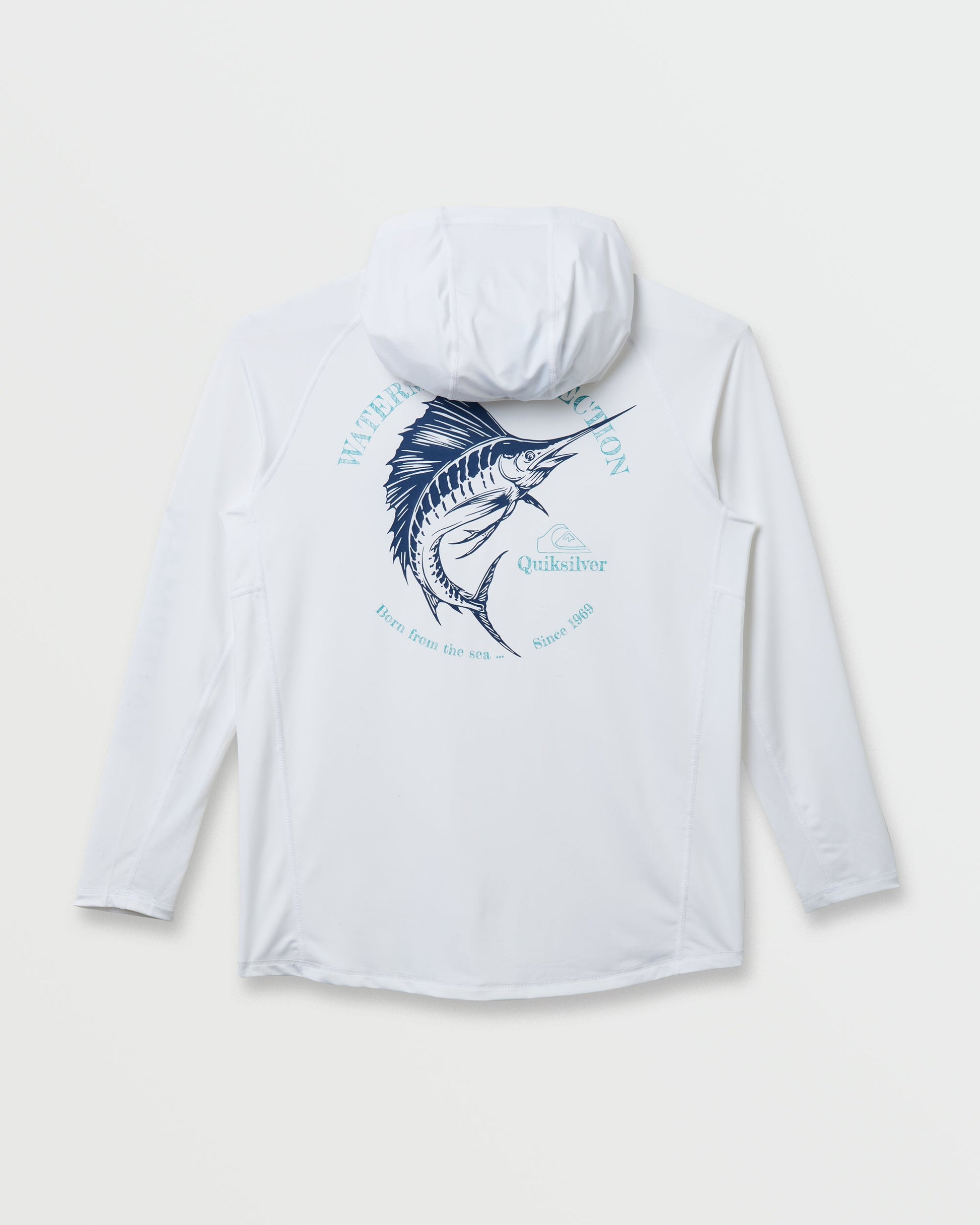 Waterman Marley Hooded Surf Tee - White - Quick Silver