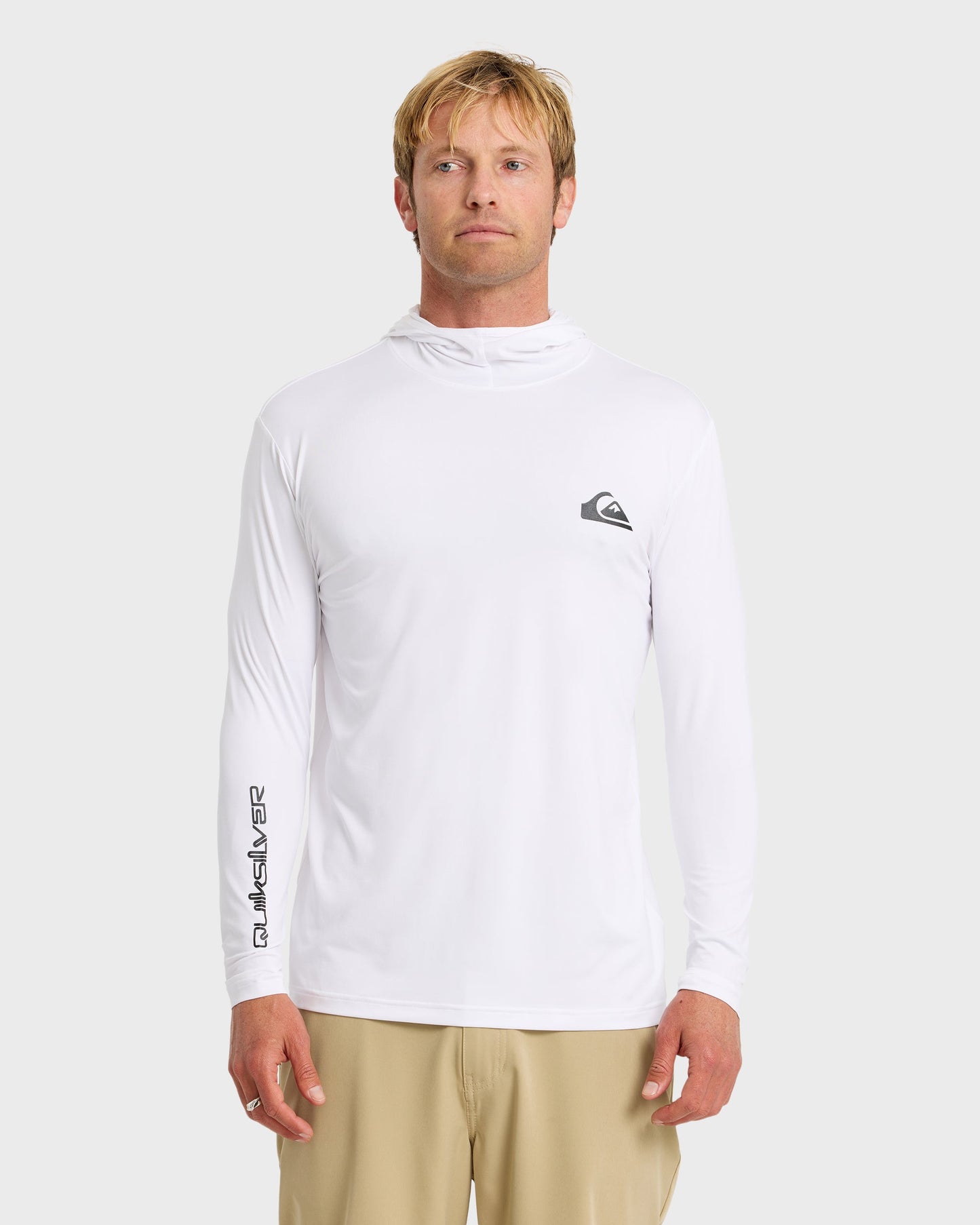 Everyday Hooded Surf Tee - White - Quick Silver