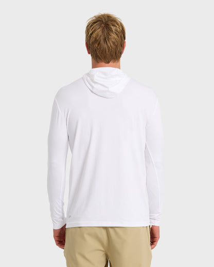Everyday Hooded Surf Tee - White - Quick Silver